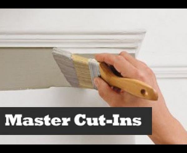 Perfect Ceiling Cut Ins. Painting A Straight Line On A Wall. How to cut in paint edges.